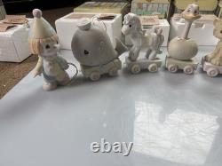 Vintage precious Moments Birthday Train Newborn-10 With Boxes