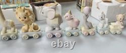 Vintage precious Moments Birthday Train Newborn-10 With Boxes