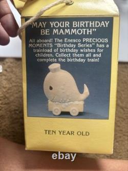 Vintage precious Moments Birthday Train Newborn-10 With Boxes