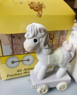 Vintage precious Moments Birthday Train Newborn-10 With Boxes