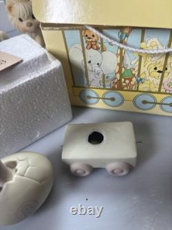 Vintage precious Moments Birthday Train Newborn-10 With Boxes