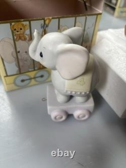Vintage precious Moments Birthday Train Newborn-10 With Boxes