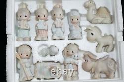 Vtg 1982 Precious Moments Miniatures Come Let Us Adore Him Nativity Porcelain