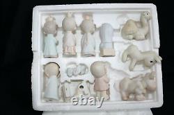 Vtg 1982 Precious Moments Miniatures Come Let Us Adore Him Nativity Porcelain