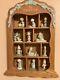 Vtg. Precious Moments Wood Display/curio Cabinet Enesco, 12 Figurines