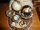 World Globes Semi Precious Stones Inlay Lot Of 4 Plus 2 Other Globes Xlnt