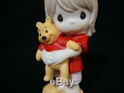 Zb Precious Moments-Disney-Girl withPooh Ears withWinnie the Pooh Doll VERY RARE