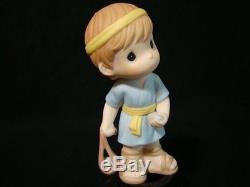Zl Precious Moments Nativity-David And Goliath-The Lord Is My Rock-VERY RARE